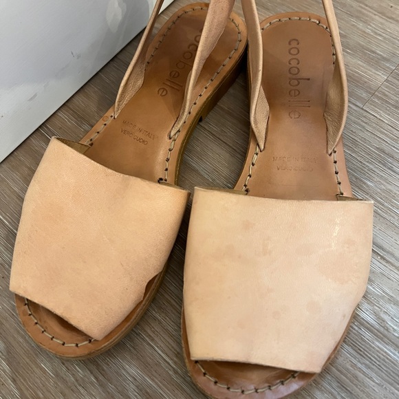 Cocobelle Tan Leather Flat Sandals Size 6.5 Made in Italy - Picture 5 of 8